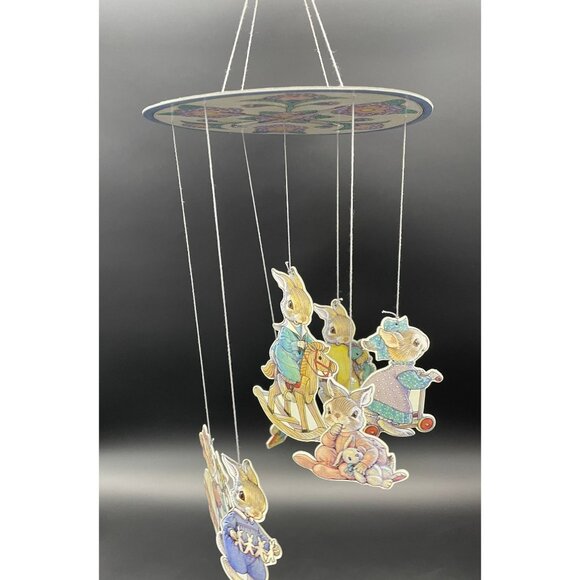 Vintage Bunny Mobile Rabbit Hopper Family Kathy Lawrence Easter Decor - Picture 2 of 10